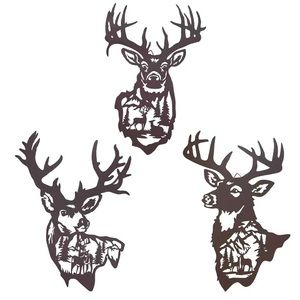 Set of 3 Metal Wall Decor Deer 🦌